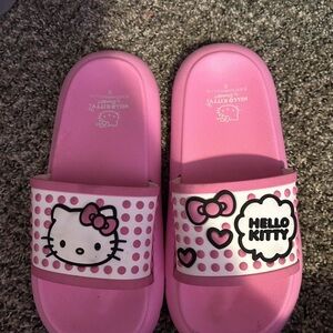 Hello Kitty Pink Polka Dot Kids Slippers